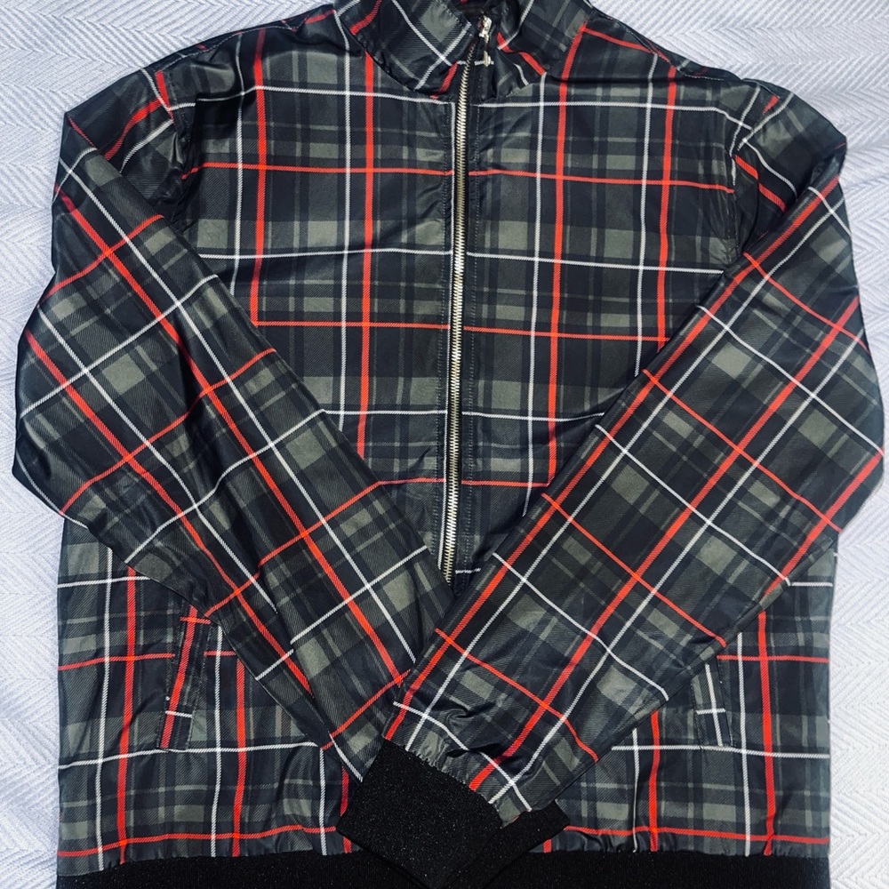 Forever 21 Plaid Zip-Up Jacket